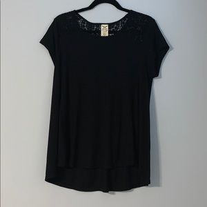 black t with lace